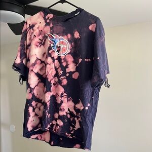 Vintage Tie-Dye T-Shirt - Pink and Blue NFL Titans
